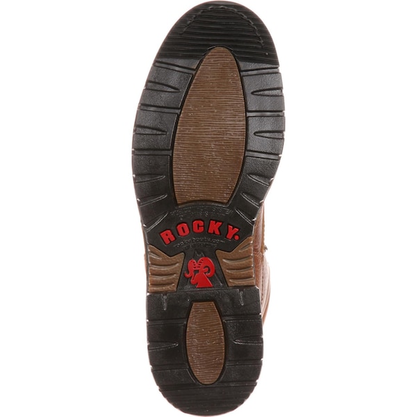Rocky Original Ride, Men's Waterproof Western Lacer Boots, 12 M, Leather, 9 in Height, Tan PitStop - FQ0002723