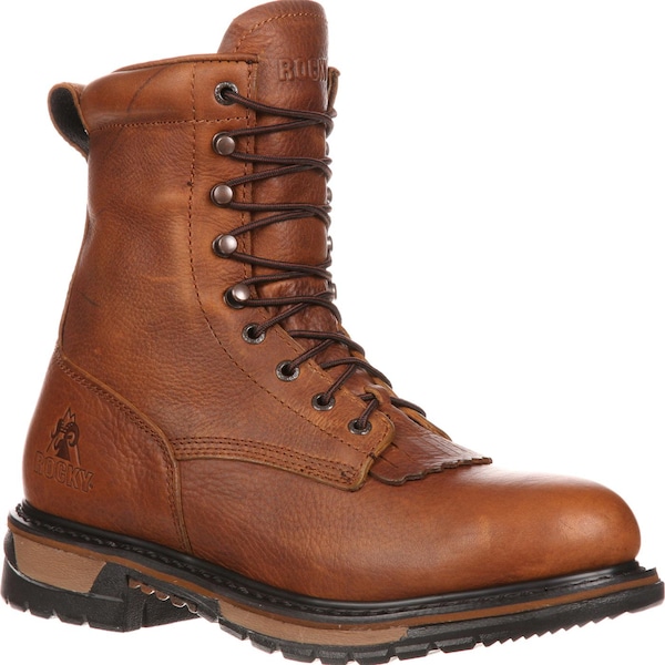 Rocky Original Ride, Men's Waterproof Western Lacer Boots, 12 M, Leather, 9 in Height, Tan PitStop - FQ0002723