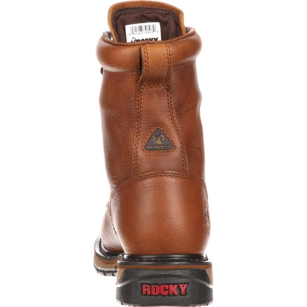 Rocky Original Ride, Men's Waterproof Western Lacer Boots, 12 M, Leather, 9 in Height, Tan PitStop - FQ0002723
