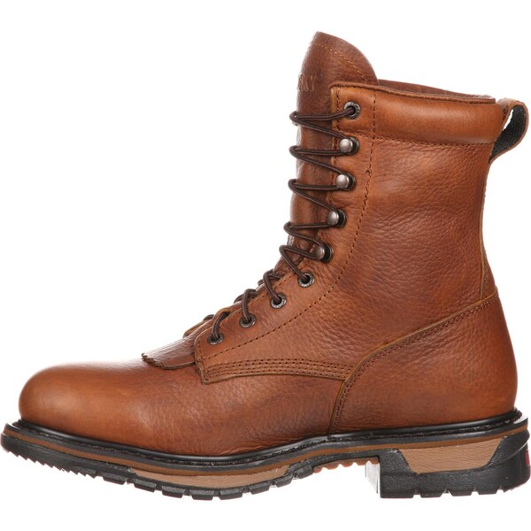 Rocky Original Ride, Men's Waterproof Western Lacer Boots, 12 M, Leather, 9 in Height, Tan PitStop - FQ0002723