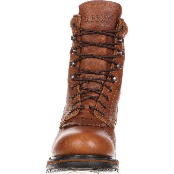Rocky Original Ride, Men's Waterproof Western Lacer Boots, 12 M, Leather, 9 in Height, Tan PitStop - FQ0002723