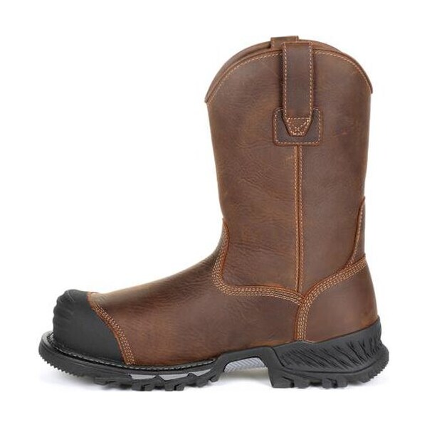 Georgia Boot Rumbler, Men's Composite Toe Work Boot, Black/Brown, 10.5, W, GB00286 - GB00286