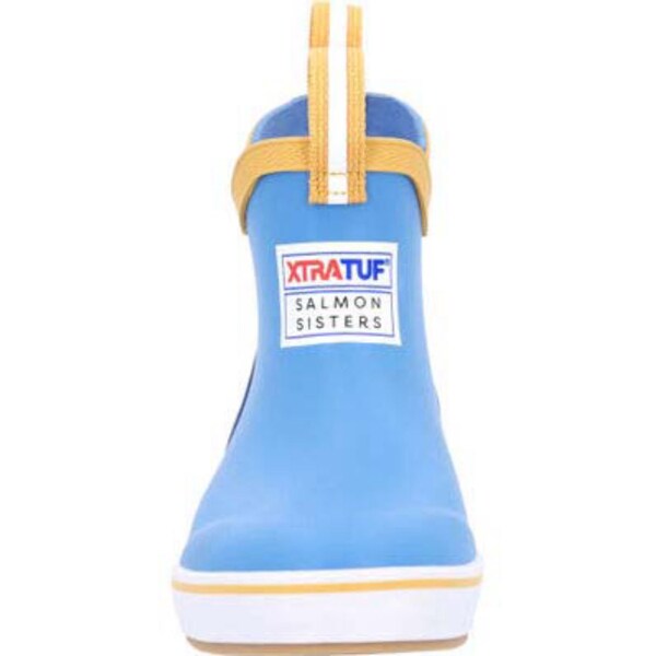 Xtratuf Kids Ankle Deck Boot, 10 M, Leather, 6 in H, Blue - XKAB2SS
