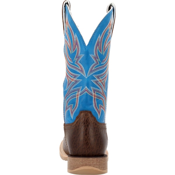 Durango Men's Western Boot, 11.5 M, Leather, 12 in H, Bay Brown/Brilliant Blue - DDB0421