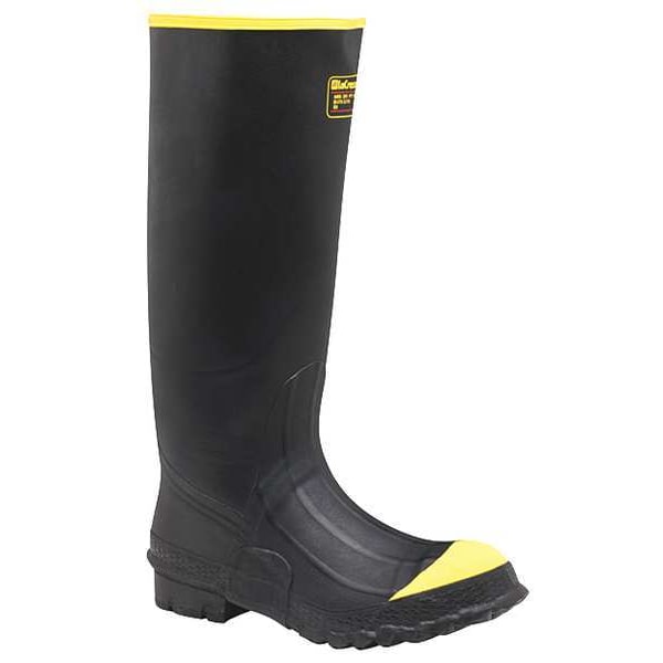 Lacrosse Men's Rubber Boot, 11 Steel Toe, 16" H, Black, 267220 - 267220