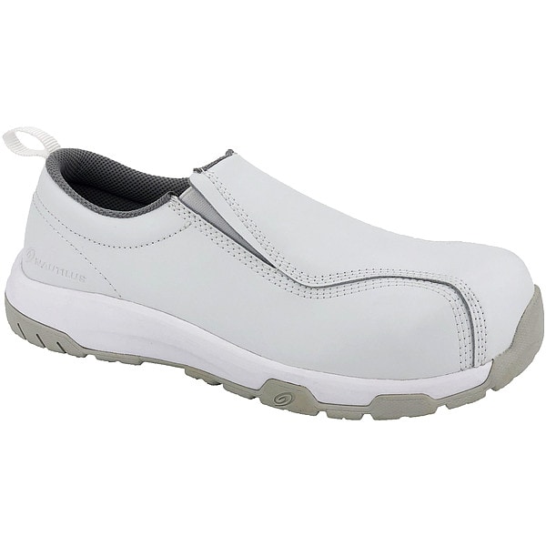 Nautilus Safety Footwear Women's Composite Toe Loafer Shoe, White, 7, M, Nautilus 1652 - 1652-7R