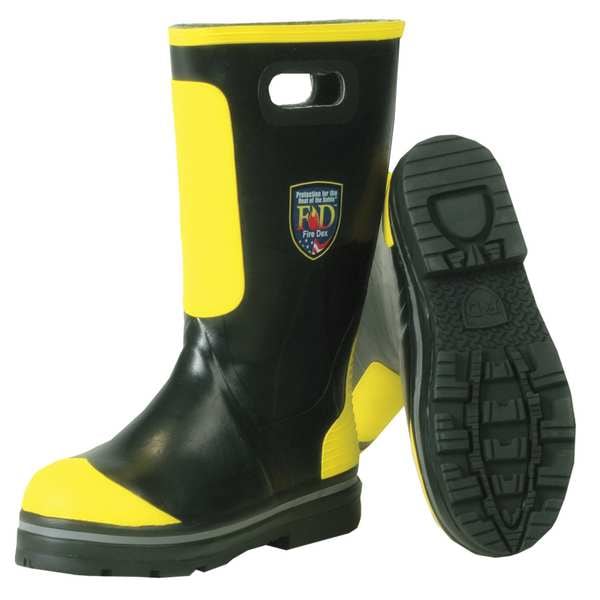 Fire-Dex Shoe-Fit Fire Boots, Mens, 4M, PR - FDXR100-4