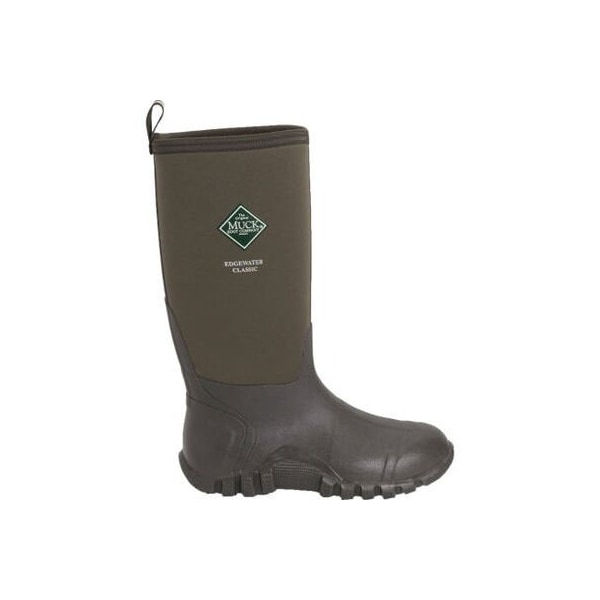 Muck Boot Co Men's Edgewater Classic Tall Rubber Boot, Plain Toe, 16 in Height, Brown, 11 - ECH-900-BRN-110