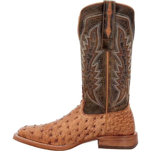 Durango Western Boot, 8 W, Leather, 13 in H, Antiqued Saddle - DDB0472