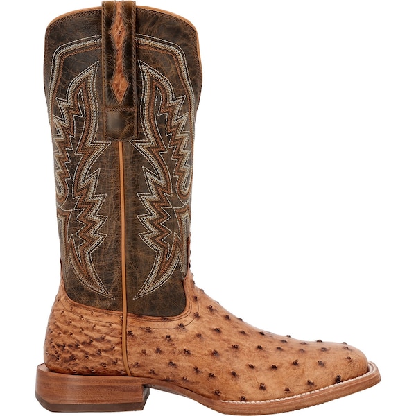 Durango Western Boot, 8 W, Leather, 13 in H, Antiqued Saddle - DDB0472