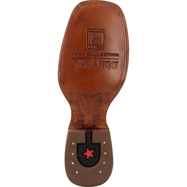Durango Western Boot, 8 W, Leather, 13 in H, Antiqued Saddle - DDB0472