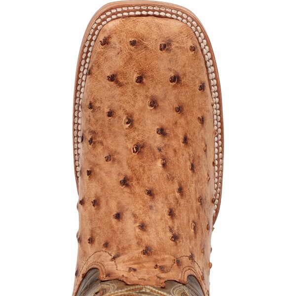 Durango Western Boot, 8 W, Leather, 13 in H, Antiqued Saddle - DDB0472