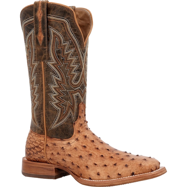 Durango Western Boot, 8 W, Leather, 13 in H, Antiqued Saddle - DDB0472
