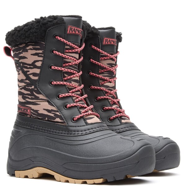 Ranger Youth Winter Boot, 5 M, 8 in H, Black - RGSBY01