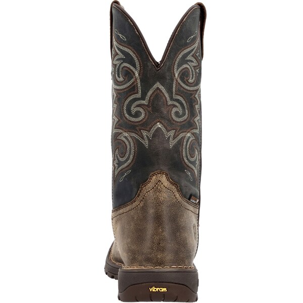 Rocky Waterproof Western Boot, 9.5 W, Leather, 11 in H, Brown - RKW0389