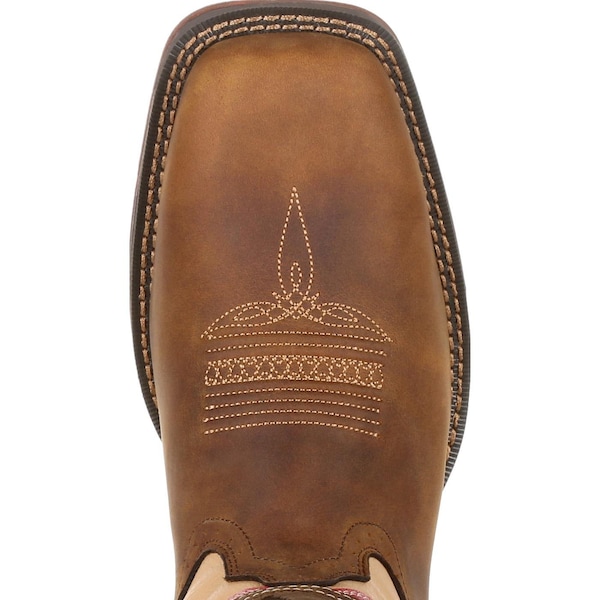 Durango Men's Western Boot, 9.5 W, Leather, 11 in H, Saddle Brown - DDB0233