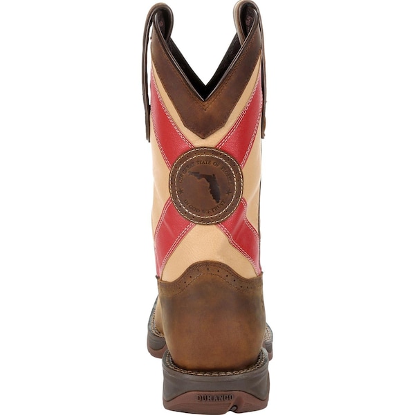 Durango Men's Western Boot, 9.5 W, Leather, 11 in H, Saddle Brown - DDB0233