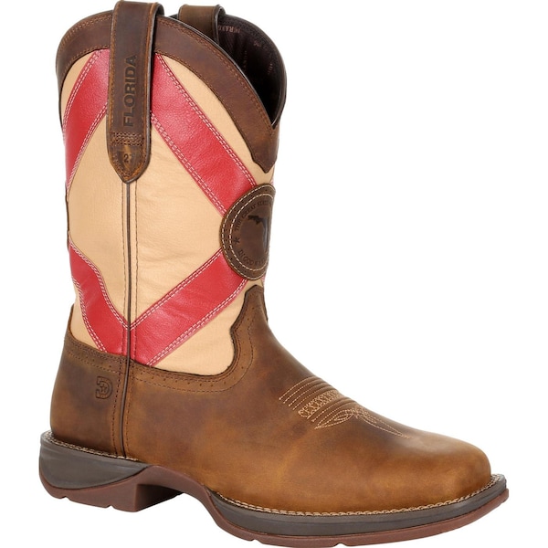 Durango Men's Western Boot, 9.5 W, Leather, 11 in H, Saddle Brown - DDB0233