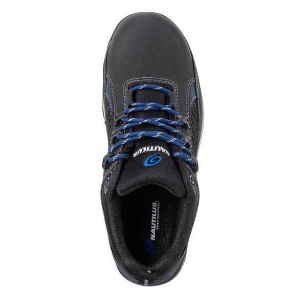 Nautilus Safety Footwear Men Aluminum Toe Size 7.5 URBAN AT, MENS PR, Black, Blue, 7.5, Wide - N1461-7.5W