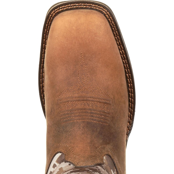 Durango Men's Western Boot, 12 M, Leather, 12 in H, Dusty Brown/Desert Camo - DDB0166