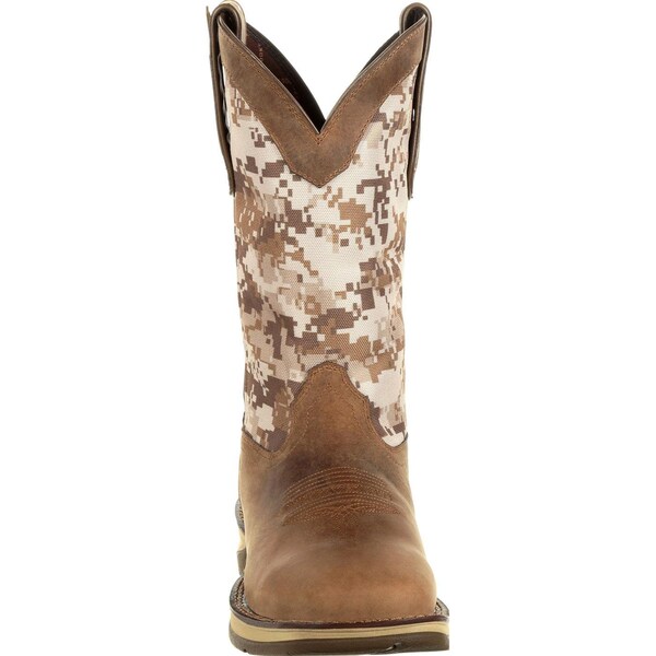 Durango Men's Western Boot, 12 M, Leather, 12 in H, Dusty Brown/Desert Camo - DDB0166