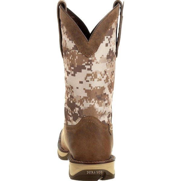 Durango Men's Western Boot, 12 M, Leather, 12 in H, Dusty Brown/Desert Camo - DDB0166