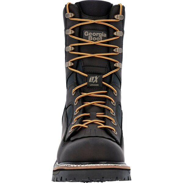 Georgia Boot LTX, Men's 9 in Composite Toe Logger Work Boot, Black, 10, W, GB00619 - GB00619