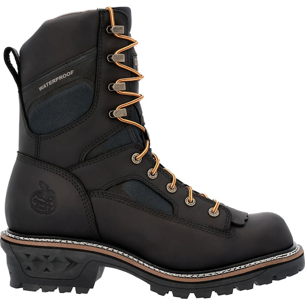 Georgia Boot LTX, Men's 9 in Composite Toe Logger Work Boot, Black, 10, W, GB00619 - GB00619