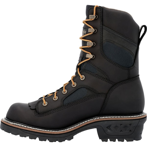 Georgia Boot LTX, Men's 9 in Composite Toe Logger Work Boot, Black, 10, W, GB00619 - GB00619