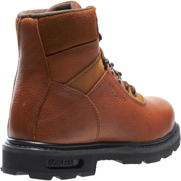 Wolverine Men's 6-Inch Work Boot, 7 1/2 M, Steel Toe, 6 in H, Brown, 4013 - W04013