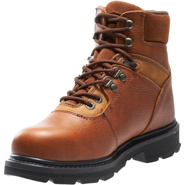 Wolverine Men's 6-Inch Work Boot, 7 1/2 M, Steel Toe, 6 in H, Brown, 4013 - W04013