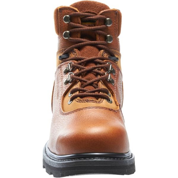 Wolverine Men's 6-Inch Work Boot, 7 1/2 M, Steel Toe, 6 in H, Brown, 4013 - W04013