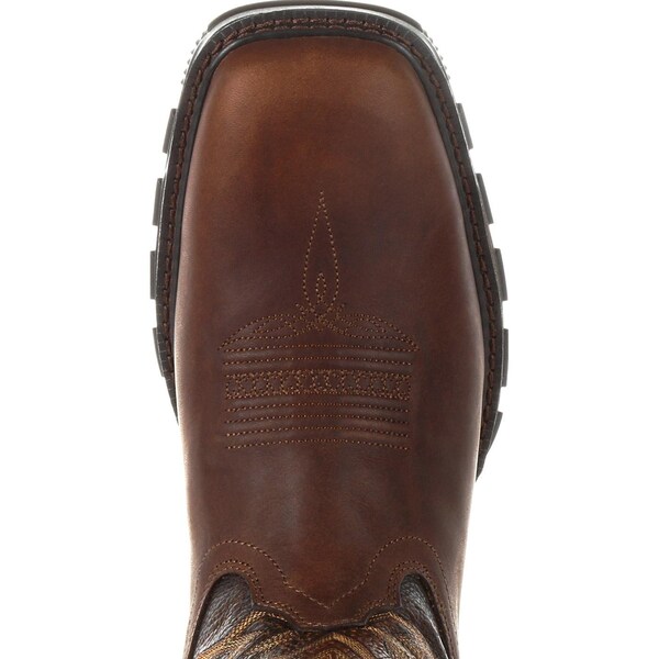 Durango Men's Western Boot, 11 W, Leather, 11 in H, Tobacco - DDB0204