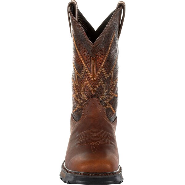 Durango Men's Western Boot, 11 W, Leather, 11 in H, Tobacco - DDB0204