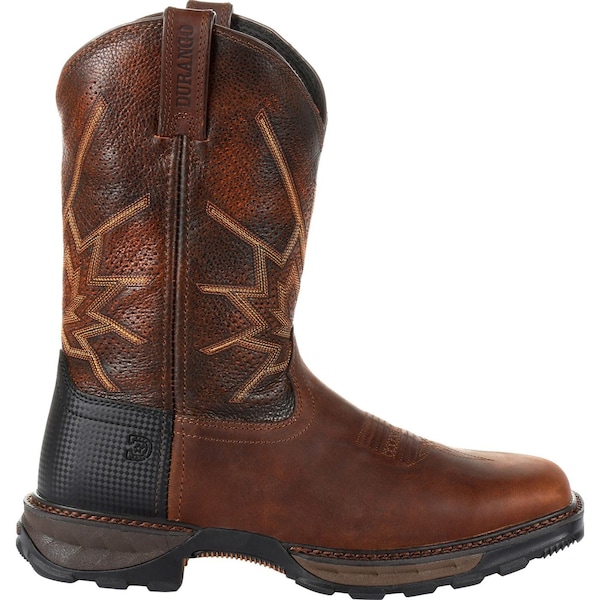 Durango Men's Western Boot, 11 W, Leather, 11 in H, Tobacco - DDB0204