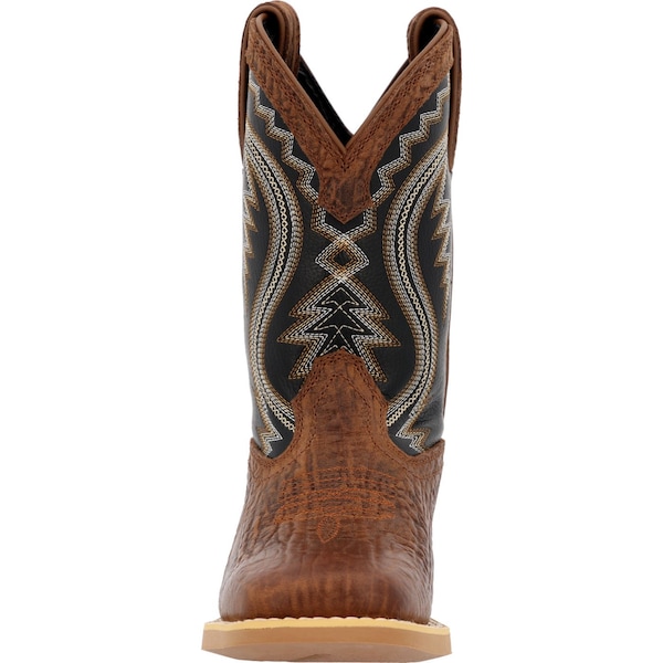 Durango Kids Western Boot, 7 M, Leather, 8 in H, Acorn/Black Onyx - DBT0237Y