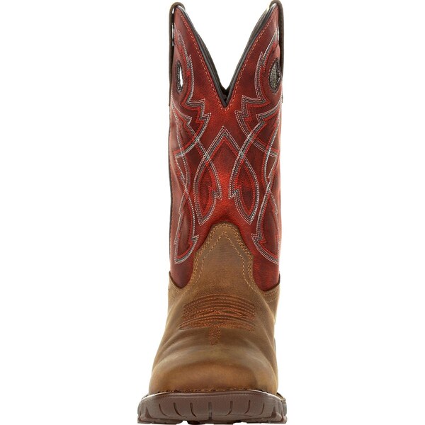 Rocky Waterproof Western Boot, 12 W, Leather, 11 in H, Tan Red - RKW0316