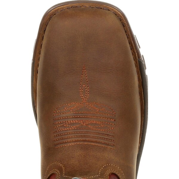 Rocky Waterproof Western Boot, 12 W, Leather, 11 in H, Tan Red - RKW0316