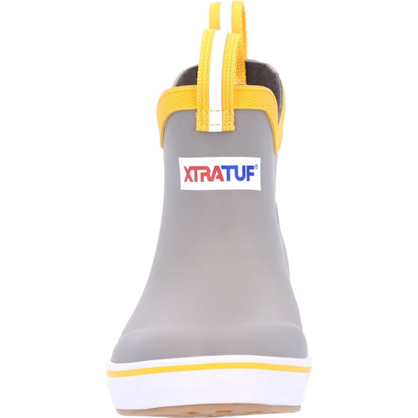 Xtratuf Kids Ankle Deck Boot, 9 M, Leather, 6 in H, Gray - XKAB107