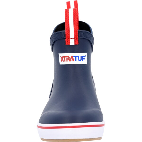 Xtratuf Kids Ankle Deck Boot, 2 M, Leather, 6 in H, Navy Blue - XKAB200