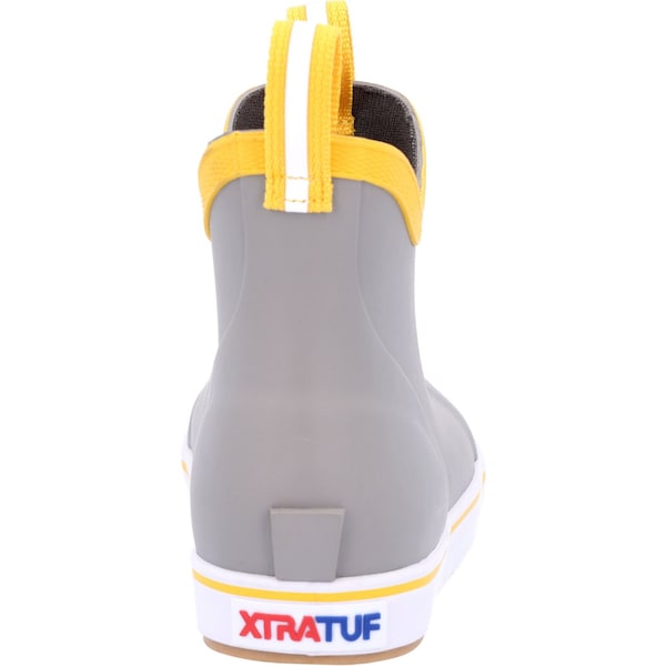 Xtratuf Kids Ankle Deck Boot, 10 M, Leather, 6 in H, Gray - XKAB107