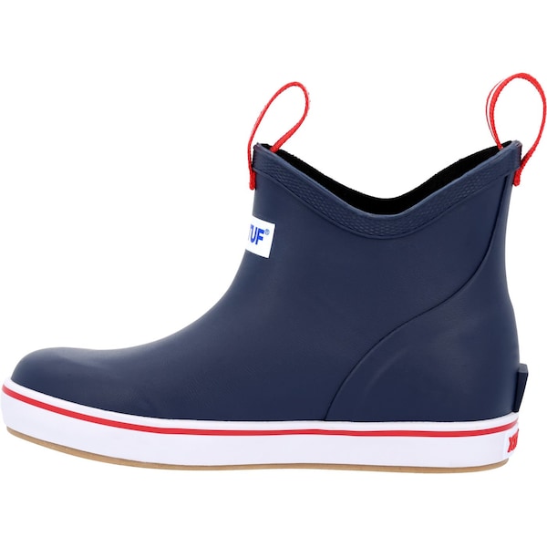 Xtratuf Kids Ankle Deck Boot, 9 M, Leather, 6 in H, Navy Blue - XKAB200