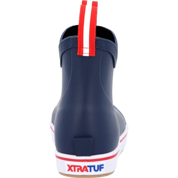 Xtratuf Kids Ankle Deck Boot, 9 M, Leather, 6 in H, Navy Blue - XKAB200