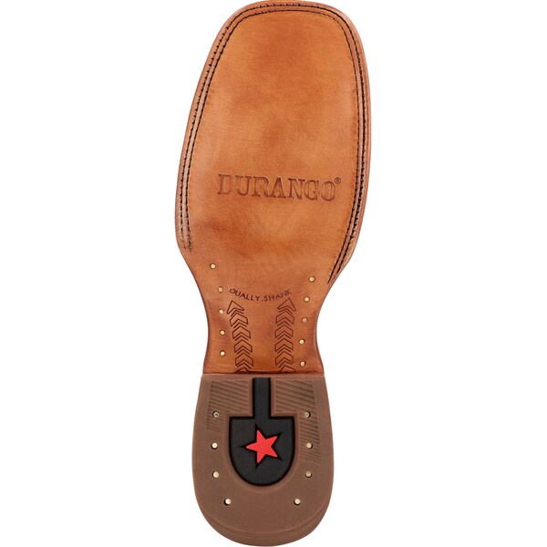 Durango Men's Western Boot, 12 M, Leather, 13 in H, Rustic Tobacco - DDB0414
