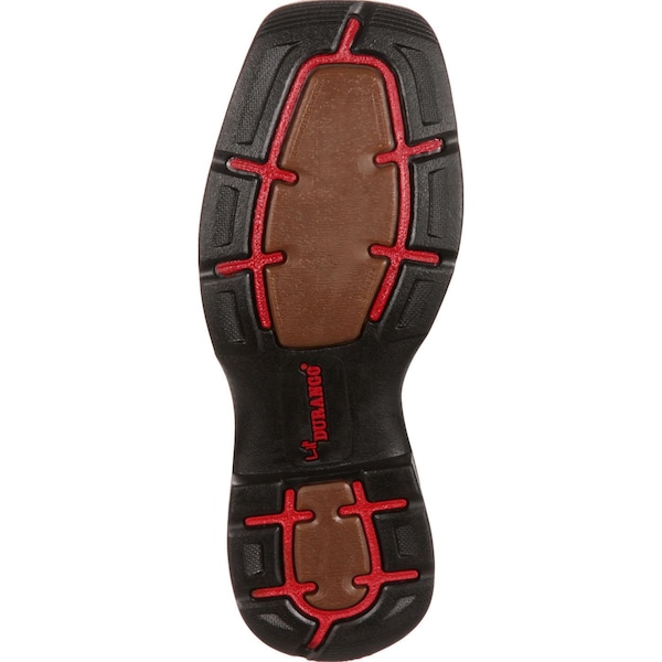 Durango Kids Western Boot, 4.5 M, Leather, 8 in H, Tan Black - DWBT050