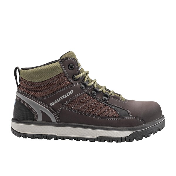 Nautilus Safety Footwear Men Aluminum Toe Size 13 URBAN AT, MENS PR, Brown, Olive, 13, Wide - N1441-13W