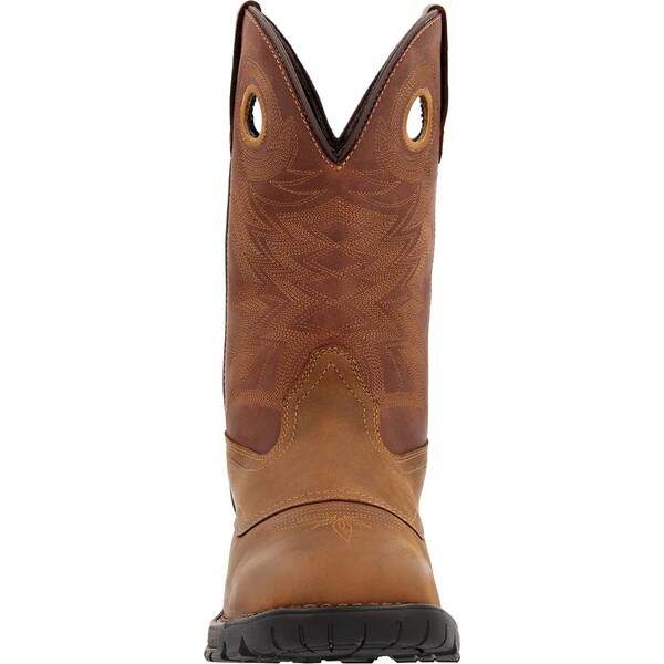 Rocky Waterproof Western Boot, 12 M, Leather, 11 in H, Brown - RKW0380