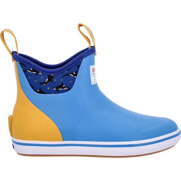 Xtratuf Women's Ankle Deck Boot, 5 M, Leather, 6 in H, Blue - XWAB2SS