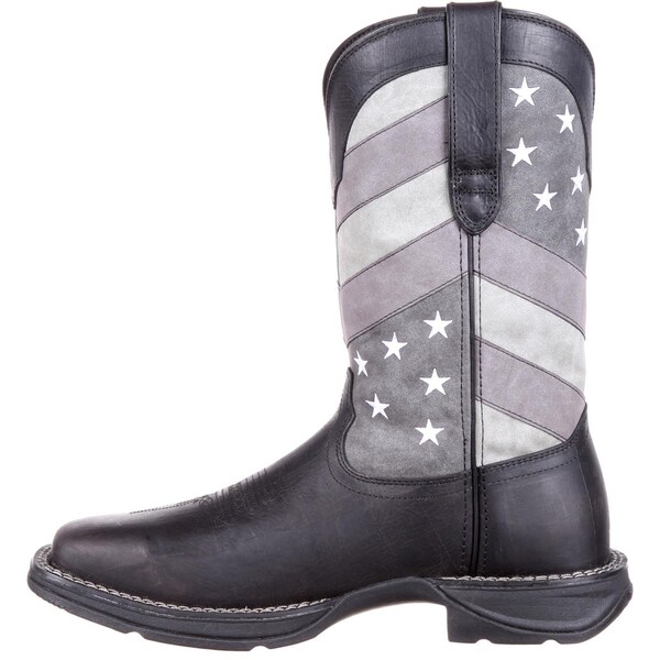 Durango Western Boot, 11 W, Leather, 12 in H, Black Charcoal Grey - DDB0125