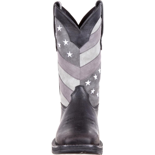 Durango Western Boot, 10.5 W, Leather, 12 in H, Black Charcoal Grey - DDB0125